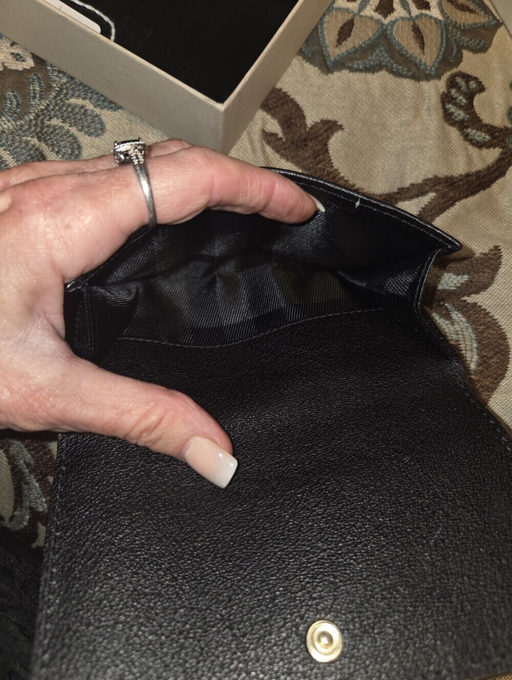 Burberry black buffalo leather Wallet with bronze sheen. New With Box And Tag - Picture 12 of 14